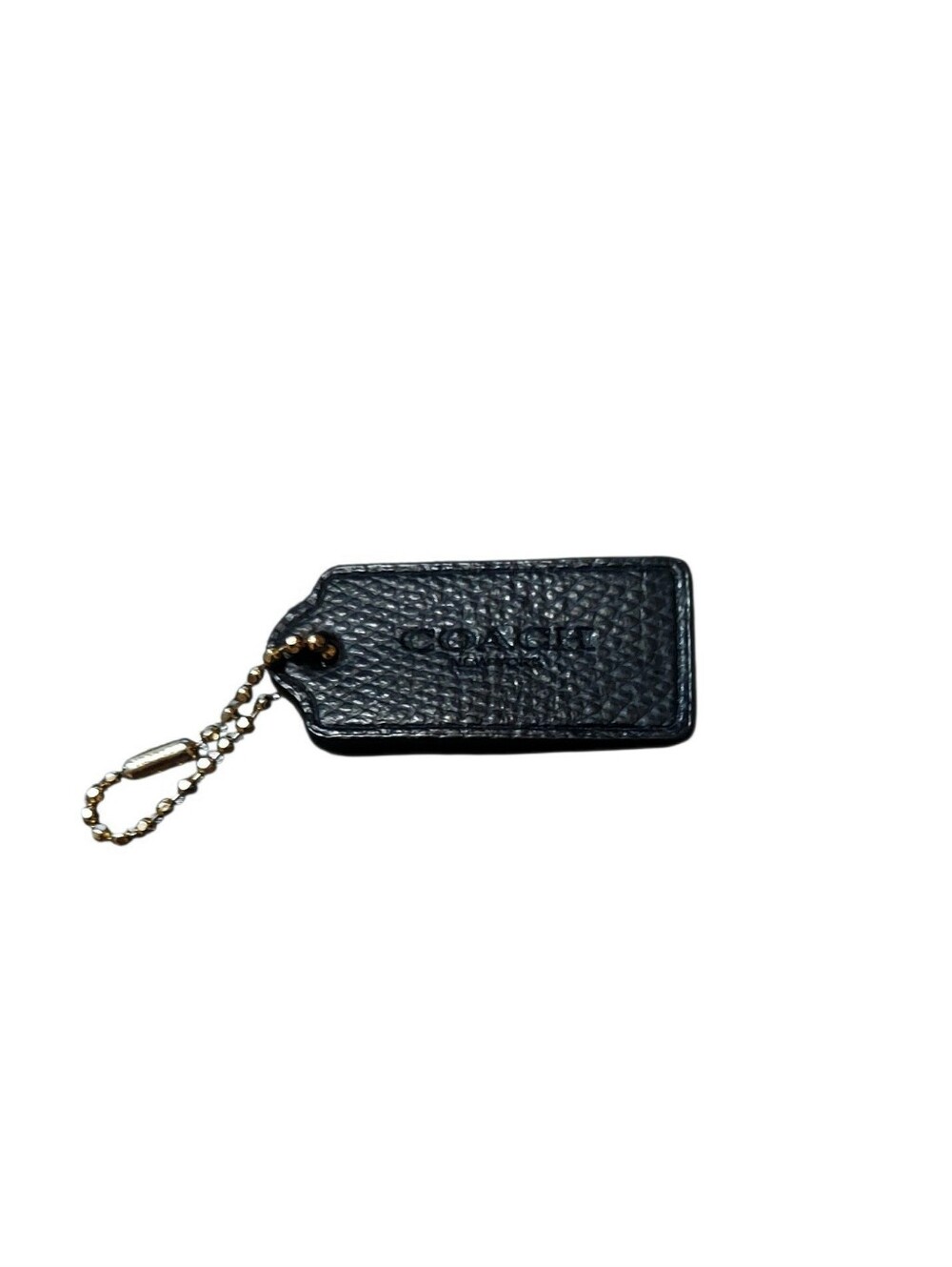 Coach Black Leather Hangtag 2" X 1" Great Condition